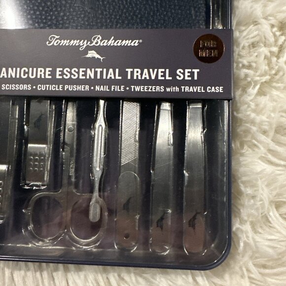 Tommy Bahama Mens Manicure Essential Travel Set NEW Reusable Tin - Picture 3 of 7